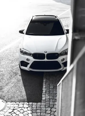 White Bmw X8 M F86 Car Iphone Wallpaper