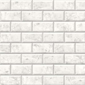 White Brick Tile Wallpaper
