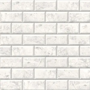 White Brick Tile Wallpaper