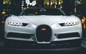 White Bugatti Chiron 4k Wallpaper