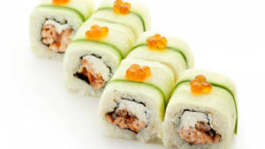 White California Sushi Roll Wallpaper