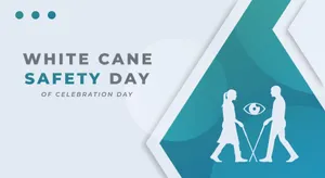 White Cane Safety Day Celebration Banner Wallpaper