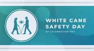 White Cane Safety Day Celebration Banner Wallpaper