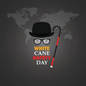 White Cane Safety Day Concept Wallpaper