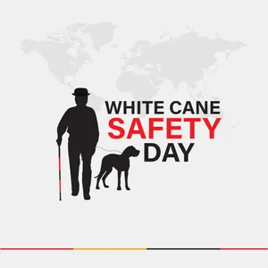 White Cane Safety Day Graphic Wallpaper