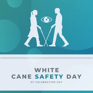 White Cane Safety Day Graphic Wallpaper