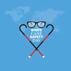 White Cane Safety Day Graphic Wallpaper