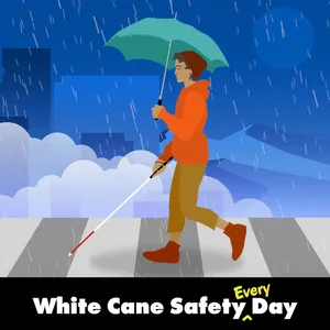 White Cane Safety Day Illustration Wallpaper