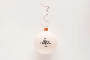 White Christmas Ornament Wallpaper