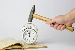 White Clock On A Book Wallpaper