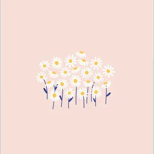 White Daisy On Pink Pastel Wallpaper