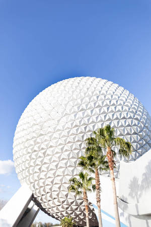 White Epcot Globe Wallpaper