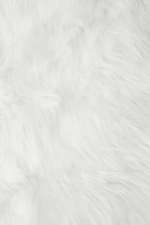 White Faux Fur Texture Wallpaper