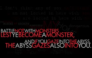 White Gray Quote Dark Background Wallpaper