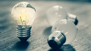 White Incandescent Light Bulb Wallpaper