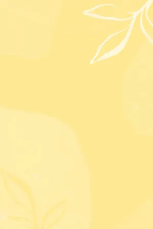 White Leaves On Cute Pastel Yellow Background Wallpaper