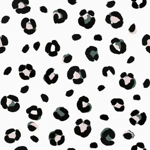 White Leopard Print Painting Wallpaper