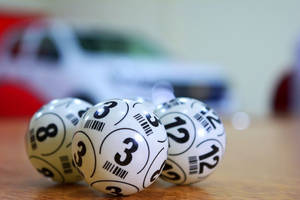 White Lottery Balls Shallow Focus Wallpaper