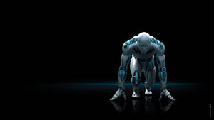 White Male Robot Wallpaper