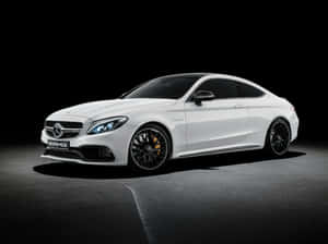 White Mercedes A M G Coupe Profile Wallpaper