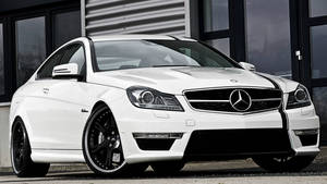 White Mercedes-benz C63 Coupe Car Hd Wallpaper