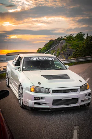 White Nissan Skyline Gtr R34 Wallpaper