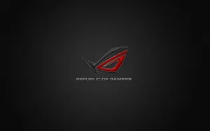 White Outlined Asus Rog Logo Wallpaper