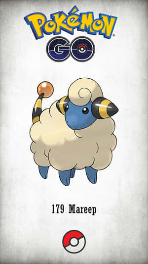 White Pokemon Go Mareep Poster Wallpaper