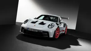 White Porsche Car 5120x1440 Wallpaper