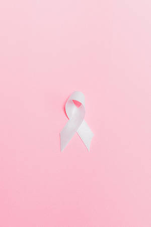 White Ribbon On Pink Background Wallpaper