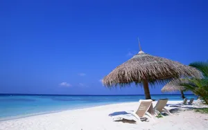 White Sands On A Beautiful Beach Wallpaper