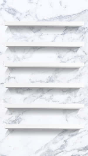 White Shelves On A Marble Background Wallpaper