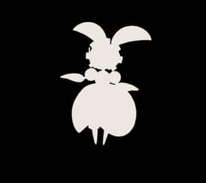 White Silhouette Of Magearna Wallpaper