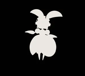 White Silhouette Of Magearna Wallpaper