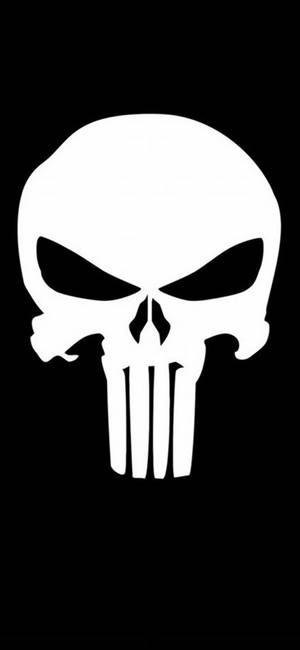 White Skull On Black Apple Iphone Wallpaper