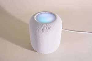 White Smart Speakeron Table Wallpaper