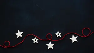 White Stars On A Black Background Wallpaper