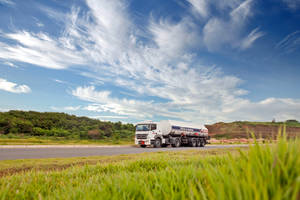 White Tanker Truck Guamare Landscape Wallpaper