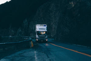 White Truck At Paso Garibaldi Wallpaper