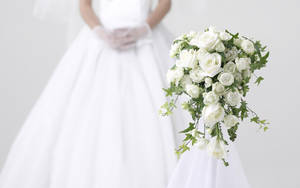 White Wedding Gown Wallpaper