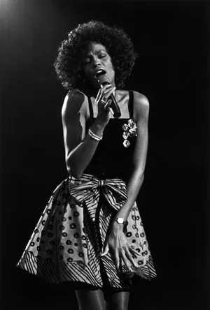 Whitney Houston Monochrome Wallpaper
