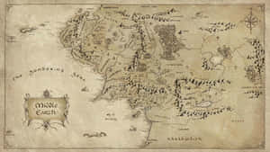 Whole Map Middle Earth Wallpaper