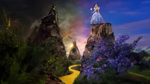 Wicked Glinda And Good Glinda Wallpaper