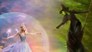 Wicked Glinda And The Witch Wallpaper