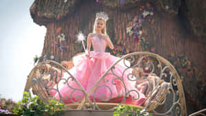 Wicked Glinda In Pink Gown Wallpaper