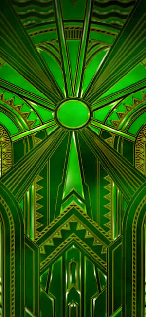Wicked Iphone Green Art Deco Wallpaper