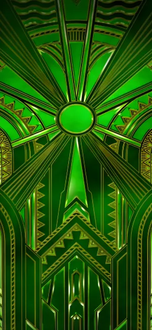 Wicked Iphone Green Art Deco Wallpaper