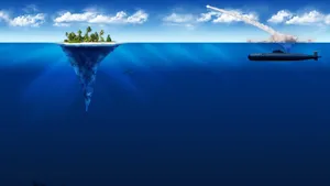 Widescreen Sea War Graphic Art Wallpaper