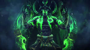 Wielding Dual Blades, The Night Elf's Most Infamous Leader, Illidan Stormrage. Wallpaper