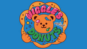 Wiggle Wiggle Donuts Logo Wallpaper